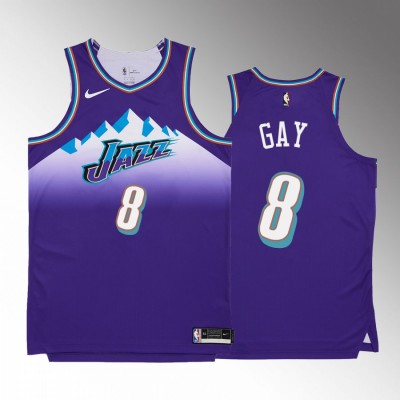 Utah Jazz #8 Rudy Gay Men's Purple Nike NBA 2022-23 Classic Edition Jersey Men's